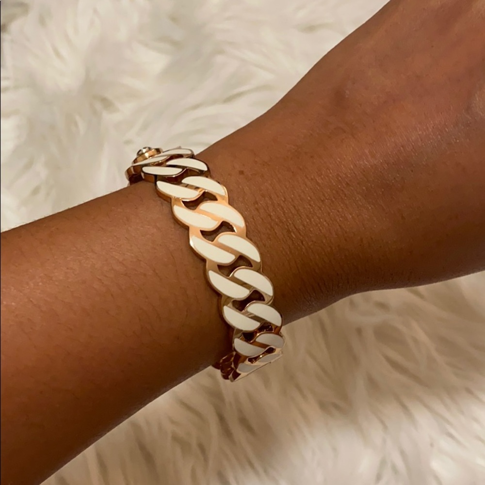 Henri Bendel White and Gold Bracelet